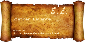 Sterner Levente névjegykártya