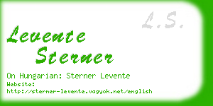 levente sterner business card